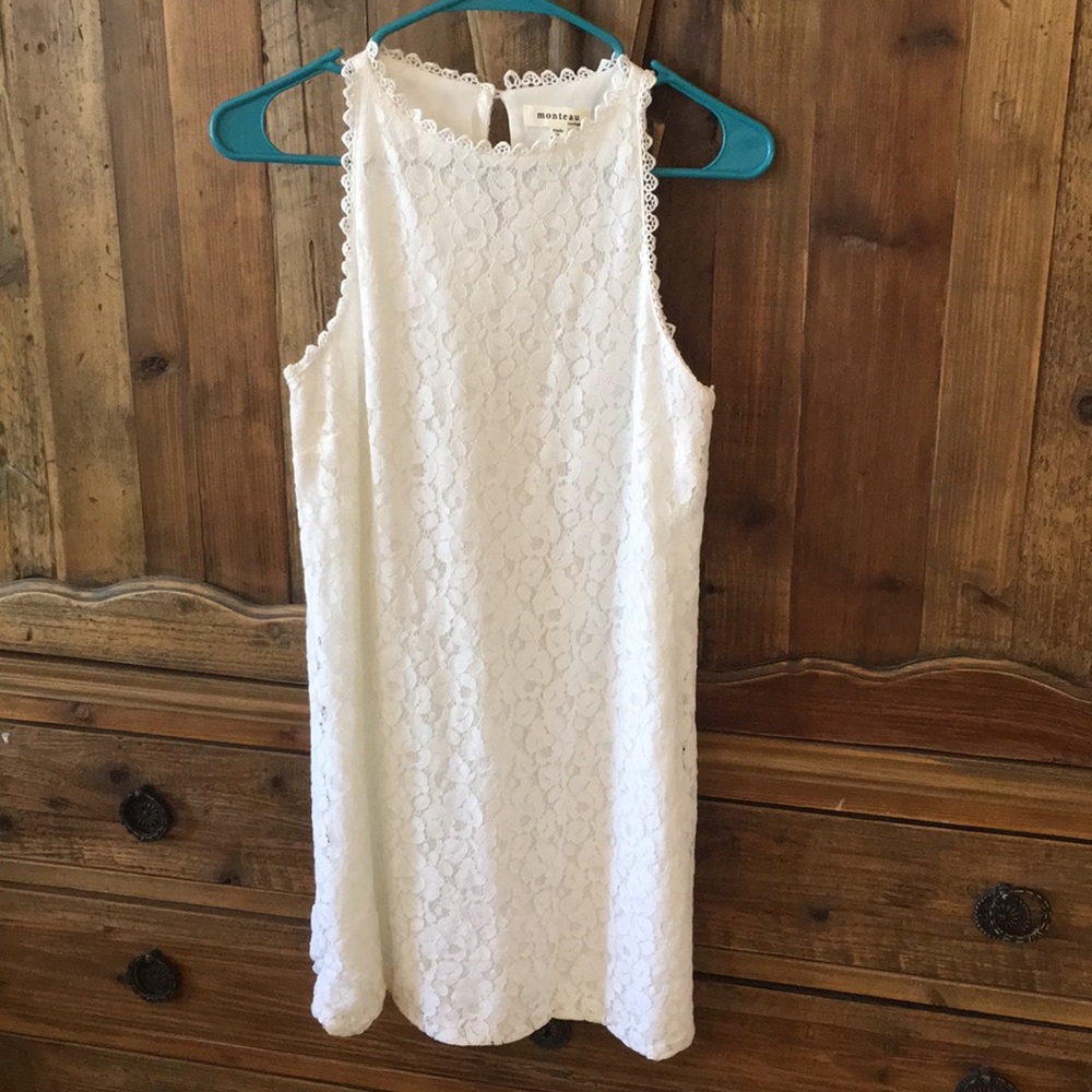 Monteau White Lace Dress 👗